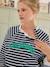 Molton sweater met strepen voor zwangerschap en borstvoeding marineblauw - vertbaudet enfant 