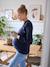Zwangerschaps- en voedingssweatshirt van fleece Camel+marineblauw - vertbaudet enfant 