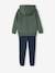 Set sport sweater met capuchon en jogging van fleece voor jongens gemêleerd groen - vertbaudet enfant 