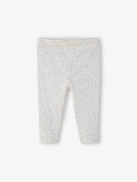 Basic geribde babylegging gemêleerd beige+groen+rozen+rozenhout - vertbaudet enfant 