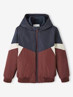 Jongens-Mantel, jas-Mantel, parka-Windjack colorblock voor jongens