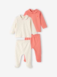 Set van 2 interlock babypyjama's met hartjes  - vertbaudet enfant