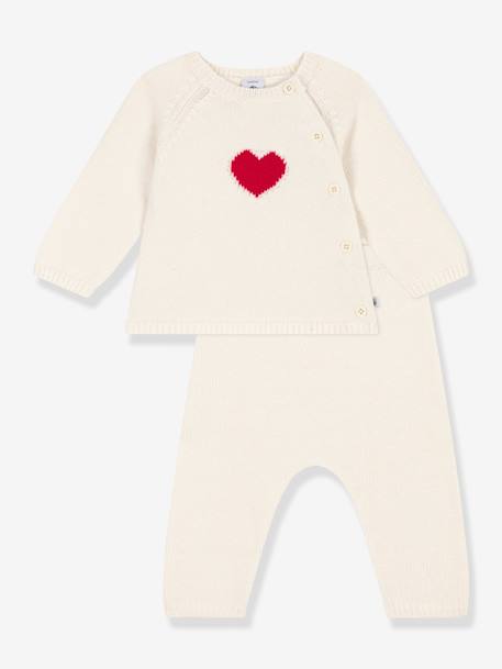 2-delige set PETIT BATEAU wit, bedrukt - vertbaudet enfant 