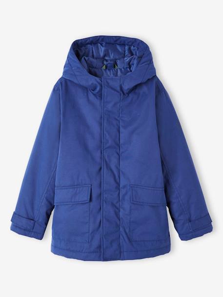 3-in-1-parka voor baby met afneembaar vest felblauw+kaki+Marinegrijs+pecannoot - vertbaudet enfant 