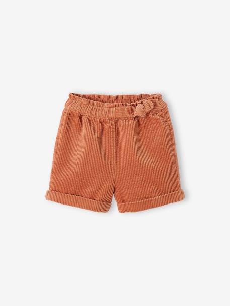 Babyshort van ribfluweel roest - vertbaudet enfant 