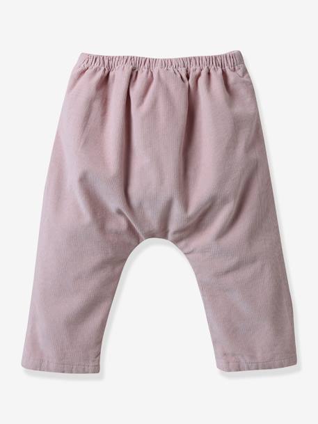 Wijde babybroek van fluweel CYRILLUS oudroze - vertbaudet enfant 