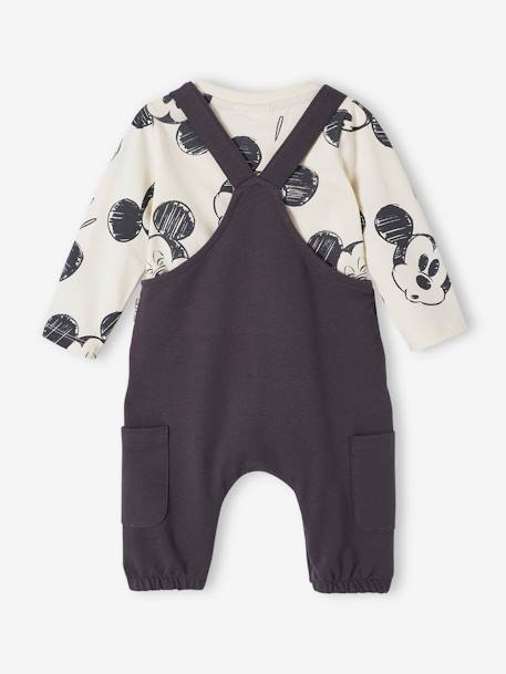 Disney® babyset katoenen T-shirt + tuinbroek denimgrijs - vertbaudet enfant 