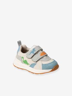 Schoenen-Baby schoenen 17-26-Loopt jongen 19-26-Sneakers-Sneakers met klittenband en dino voor baby