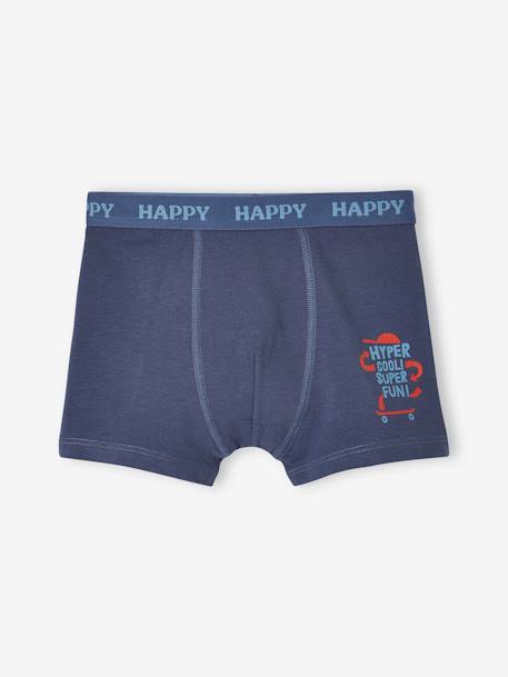 Set met 5 stretch boxers hond voor jongens grijsblauw - vertbaudet enfant 