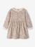 Babyjurk van molton beige (poederkleur)+goudbeige+nachtblauw - vertbaudet enfant 