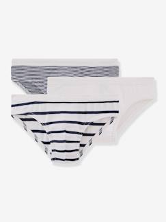 Jongens-Ondergoed-Slipje, boxershort-Set van 3 PETIT BATEAU slipjes