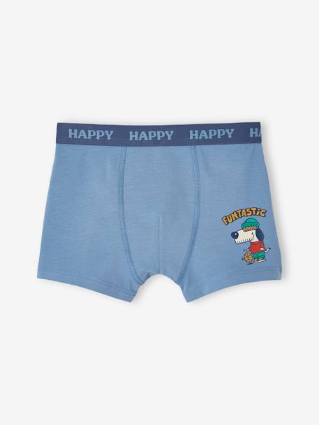 Set met 5 stretch boxers hond voor jongens grijsblauw - vertbaudet enfant 