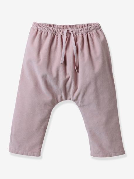 Wijde babybroek van fluweel CYRILLUS oudroze - vertbaudet enfant 