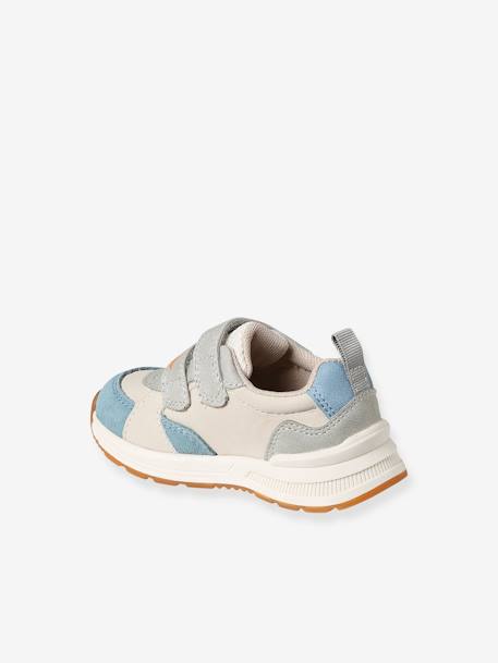 Sneakers met klittenband en dino voor baby wit, bedrukt - vertbaudet enfant 