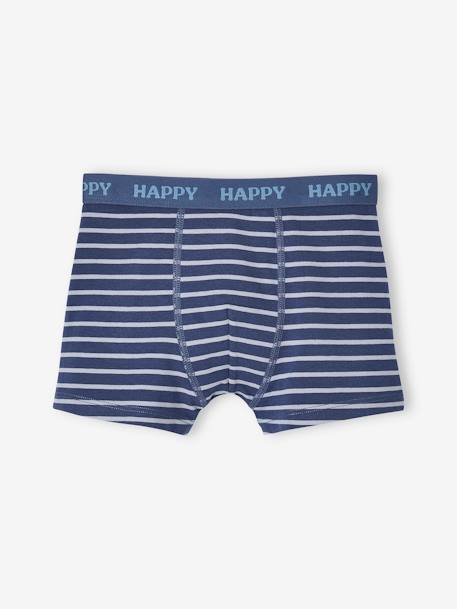 Set met 5 stretch boxers hond voor jongens grijsblauw - vertbaudet enfant 