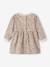 Babyjurk van molton beige (poederkleur)+goudbeige+nachtblauw - vertbaudet enfant 