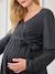 Korte zwangerschaps- en borstvoedingsjurk met glitter zwart - vertbaudet enfant 