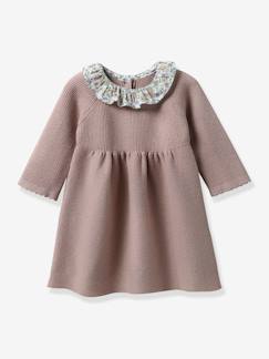 Baby-Babyjurk van tricot met col van Liberty® CYRILLUS-stof