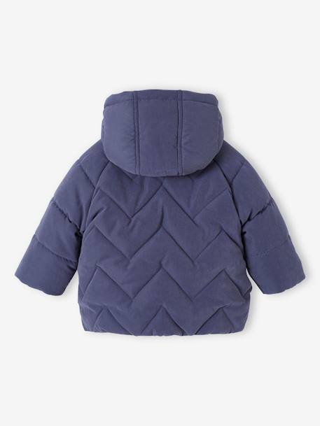 3-in-1 gewatteerd babyjack blauwgroen+leiblauw+rozen - vertbaudet enfant 