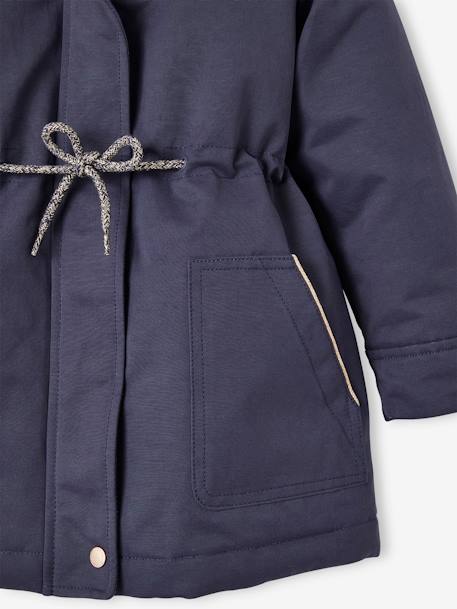 3-in-1 parka met capuchon meisje marineblauw+PURPLE DARK - vertbaudet enfant 