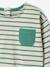 Gestreept T-shirt baby met lange mouwen blauw, gestreept+groen, gestreept+pecannoot - vertbaudet enfant 