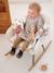 Babyjurk van molton beige (poederkleur)+goudbeige+nachtblauw - vertbaudet enfant 