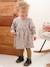 Babyjurk van molton beige (poederkleur)+goudbeige+nachtblauw - vertbaudet enfant 