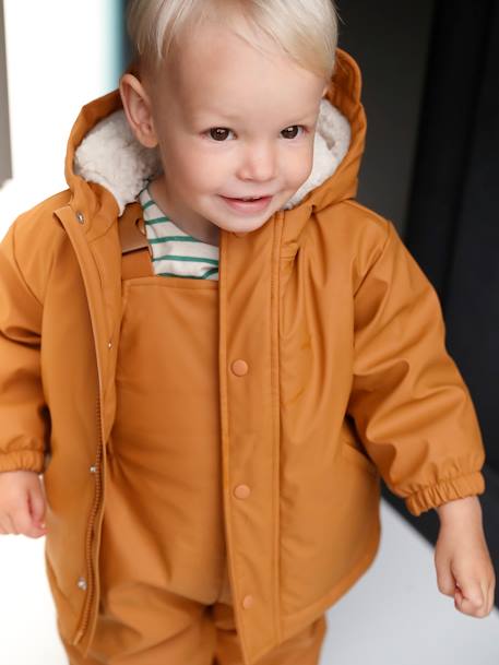 Regenjas en -broek voor baby's karamel - vertbaudet enfant 