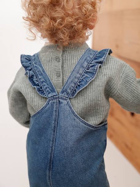 Babytuinbroek van denim stone - vertbaudet enfant 