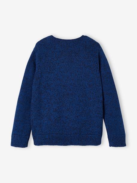 Jongenstrui van getwijnd tricot met versiering op de voorkant felblauw - vertbaudet enfant 