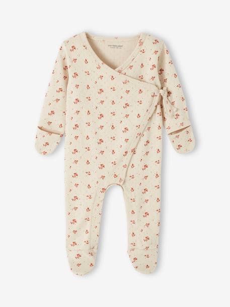 Gebreide baby jumpsuit met bijpassend mutje parelgrijs - vertbaudet enfant 