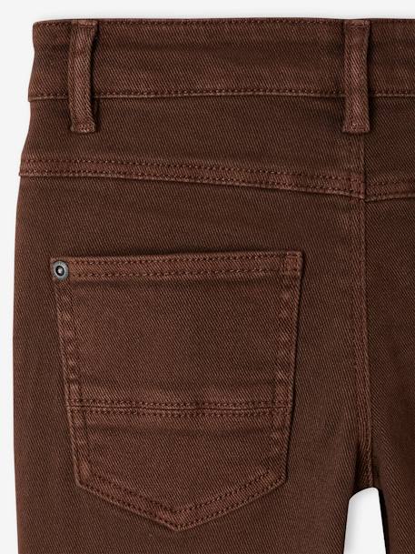 Gekleurde slim fit MorphologiK MEDIUM jongens beige+chocoladebruin+groen+groengrijs+hemelsblauw+leiblauw+nachtblauw+terracottategel - vertbaudet enfant 