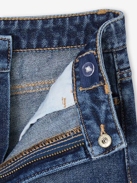 wijde jeans met revers meisjes stone - vertbaudet enfant 