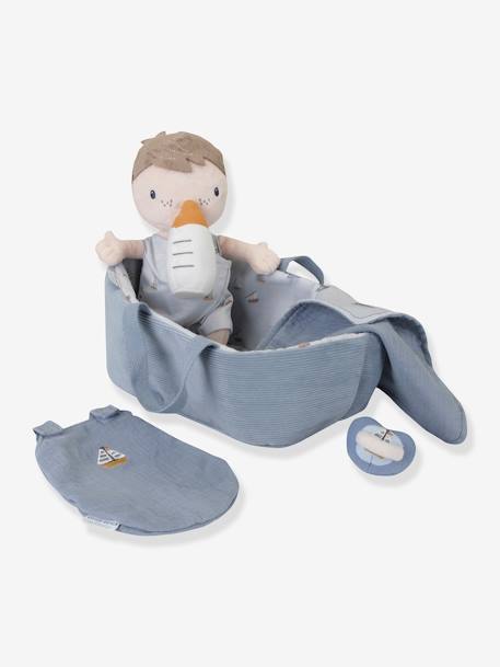 Babyset wiegje en pop - LITTLE DUTCH blauw+blauwgroen+rozen - vertbaudet enfant 