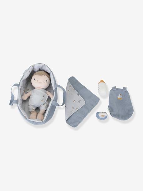 Babyset wiegje en pop - LITTLE DUTCH blauw+rozen - vertbaudet enfant 