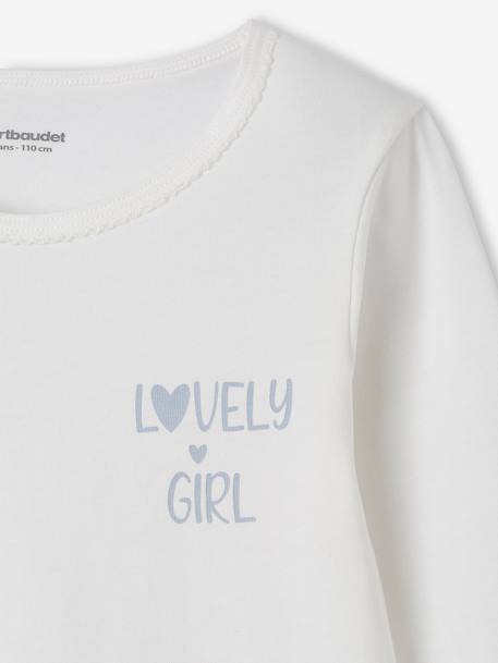 Set van 3 shirts voor meisjes met lange mouwen BASICS nude - vertbaudet enfant 