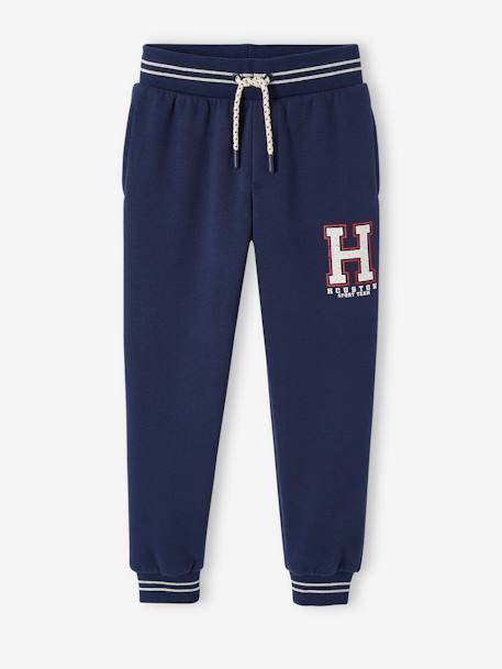 Sport joggingbroek van molton jongens gemêleerd grijs+grijsblauw+marineblauw - vertbaudet enfant 