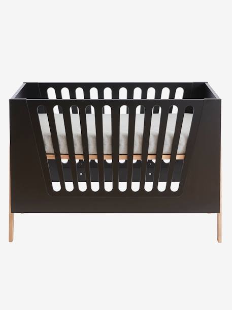 Meegroeibed baby's met verwijderbare spijlen LIGNE RETRO zwart - vertbaudet enfant 