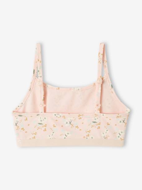 Set met 2 topjes voor meisjes flowers roze (poederkleur) - vertbaudet enfant 