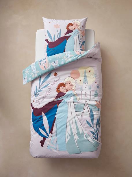 Set dekbed + kussensloop kind Disney® Frozen ecru - vertbaudet enfant 