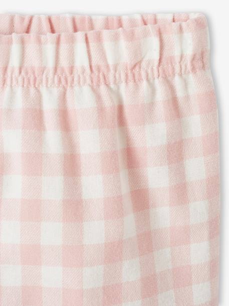 Meisjespyjama met regenboog van tricot en flanel rozen - vertbaudet enfant 