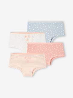 Set van 4 mooie meisjesshorties BASICS  - vertbaudet enfant