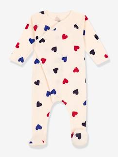 Baby-Pyjama, surpyjama-Katoenen babypyjama hart PETIT BATEAU