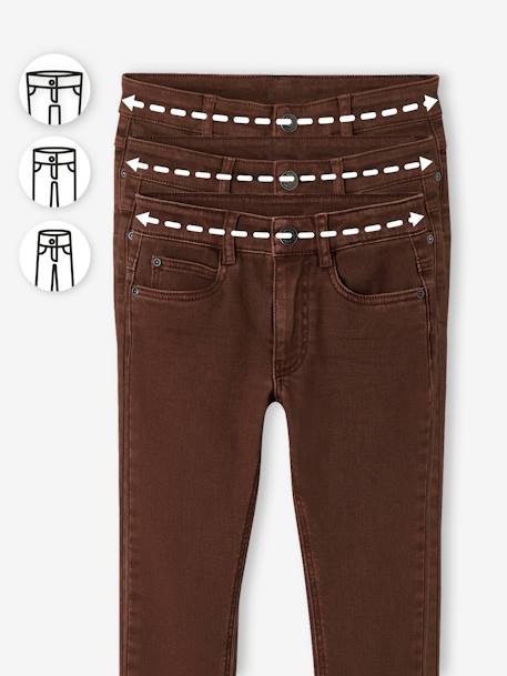 Gekleurde slim MorphologiK LARGE jongens beige+chocoladebruin+hemelsblauw+kaki+leiblauw+terracotta - vertbaudet enfant 