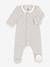 Fluwelen babypyjama PETIT BATEAU grijs - vertbaudet enfant 