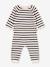 Babyset gebreid in wol en katoen met marinestreep PETIT BATEAU beige, bedrukt - vertbaudet enfant 