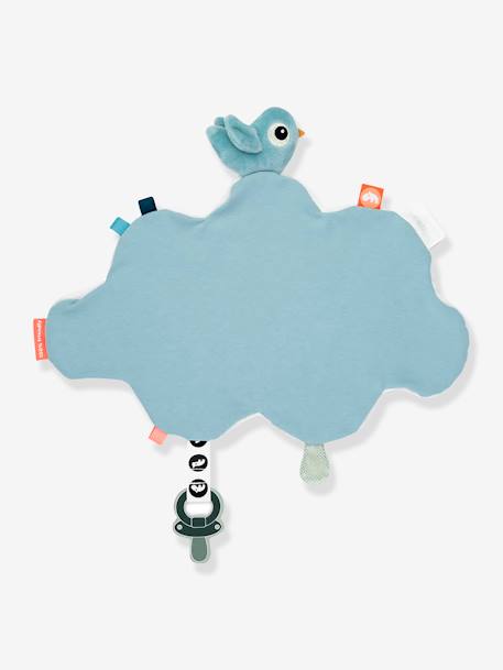 Platte knuffel met fopspeenbevestiging Happy Clouds - DONE BY DEER blauw - vertbaudet enfant 