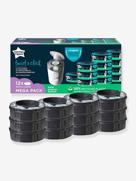 Set van 12 navullingen voor luieremmer Tec et Twist & Click TOMMEE TIPPEE Sangenic GRIJS - vertbaudet enfant 