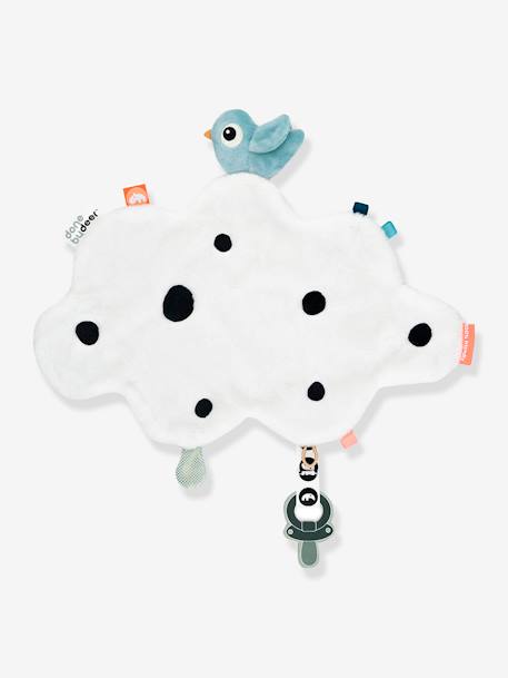 Platte knuffel met fopspeenbevestiging Happy Clouds - DONE BY DEER blauw - vertbaudet enfant 