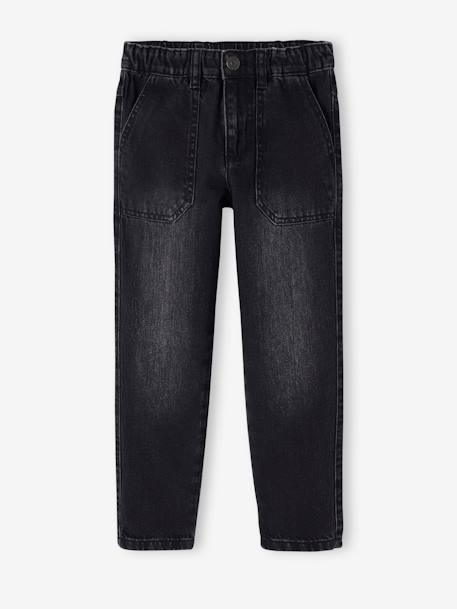 Timmermansjeans jongens stone+zwart denim - vertbaudet enfant 